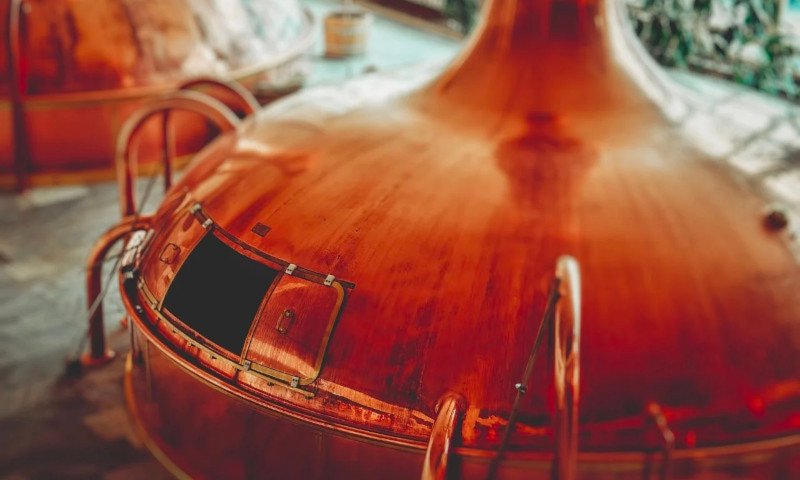 Brouwketel met bier